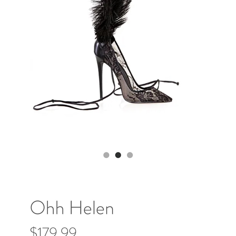 Woman’s black heel with feathers size 41